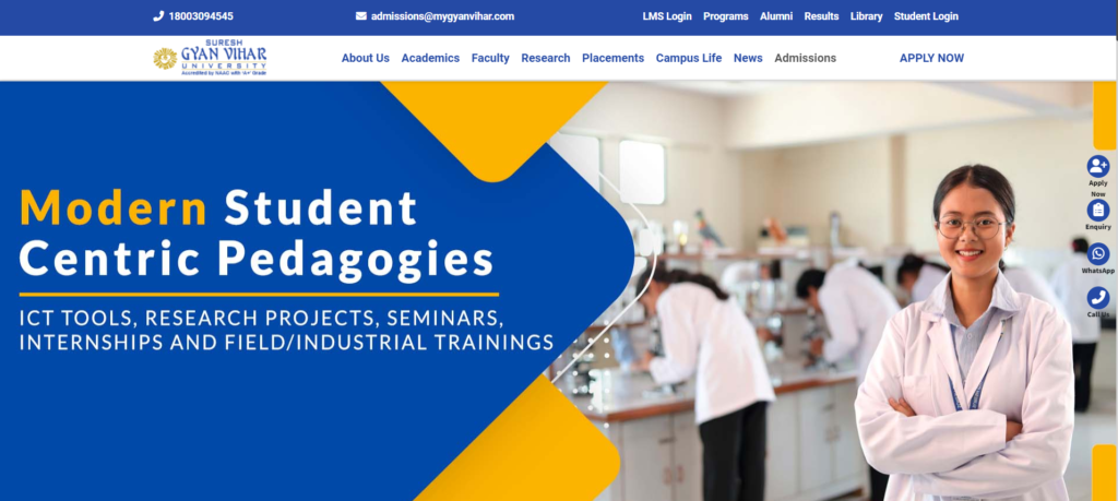 Suresh Gyan Vihar Univercity offer online MBA